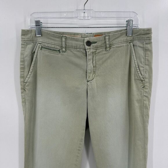 ANTHROPOLOGIE Pilcro Sage Green Hyphen Slim Straight Leg Trouser Pants Size 28 - Picture 4 of 8